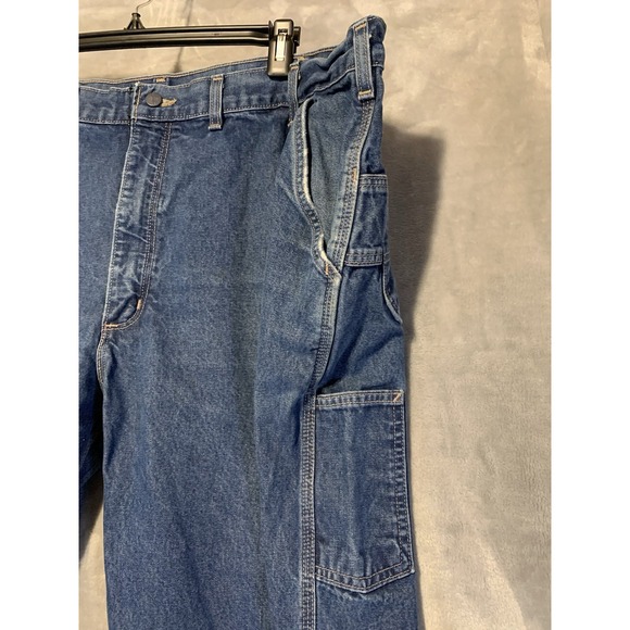 Carhartt FR Jeans Mens 46x30 Blue Denim Flame Resistant Cat 2 2112 Carpenter - Picture 6 of 13